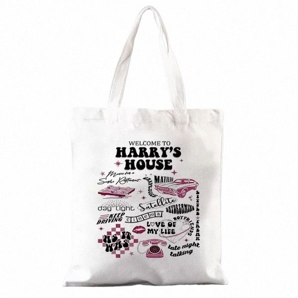 Bienvenue dans le sac fourre-tout pour le modèle de motif de Harry Best Cadeau pour les fans de Harry HS Merch Essentials pour le sac de boutique de mélomanes Q5QH # #