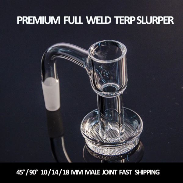 Soldadura terp slurper accesorios para fumar borde biselado rejilla inferior cuarzo banger clavo 10 mm 14 mm 18 mm licuadora sin costuras para bong plataformas petrolíferas dab LL