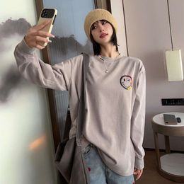 Welldone hoodies Designer Sweatshirt Luxe mode dames hoodies sweatshirts trendy merk ronde nek geborduurd lachend gezicht gebreide lange mouwen