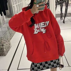 Welldone hoodies Designer Sweatshirt Luxe mode dames hoodies sweatshirts nieuwe letter afdrukken trekkoord pullover trendy paar