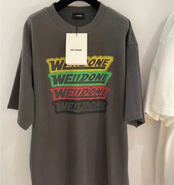 Welldone Man T Shirt Casual Summer Top Graphic Tee Woman Diseñadora Diseñadora Camisetas para hombres Camiseta de manga corta Welldone Men's 988