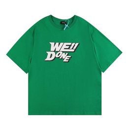 Welldone Man T Shirt Diseñador de verano TEE GRÁFICO Camiseta corta Camisetas para hombres Welldone camiseta Top Tees for Men Women Beurge Men's 482