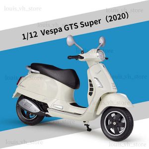 WELLY 1 12 Vespa GTS Super 2020 Motocicletas Simulación Modelo de motocicletas COLECCIÓN COMA DE TOYA REGALO T230815