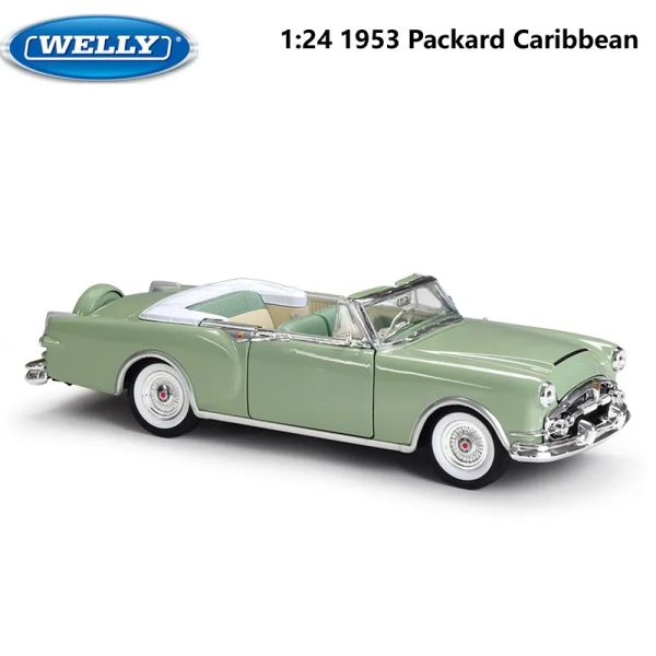 Welly Diecast 1:24 Car Vintage 1953 Packard Caribbean Simulator Classic Model Car Alloy Metal Toy Car Car