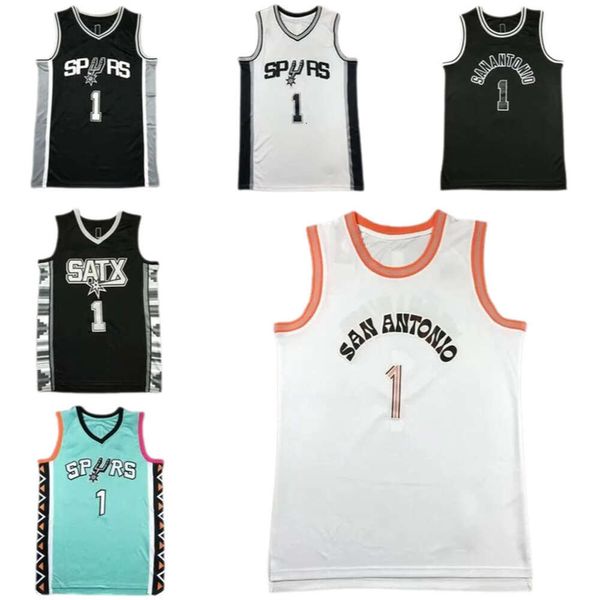 WEmbanyama Basketball Black Jerseys Blanc Victor 2024 City Men Women Youth S-xxl Sport Jersey