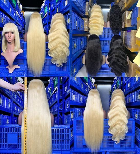 Wendyhair 613 Blonde pleine dentelle perruques brésilienne 100 cheveux humains célébrité perruques délié naturel lisse bébé cheveux fin saine bonne Fe3730158