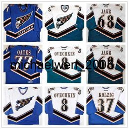 Weng Custom 68 Jaromir Jagr 8 Alex Ovec 77 Adam Oates Hockey Jersey genaaid CCM Elke naam uw nummer Aangepast