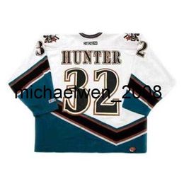 Weng DALE HUNTER 1998 CCM Vintage Home Hockey Jersey Allemaal gestikt Topkwaliteit Elke naam Elk nummer Elke maat Keeper gesneden