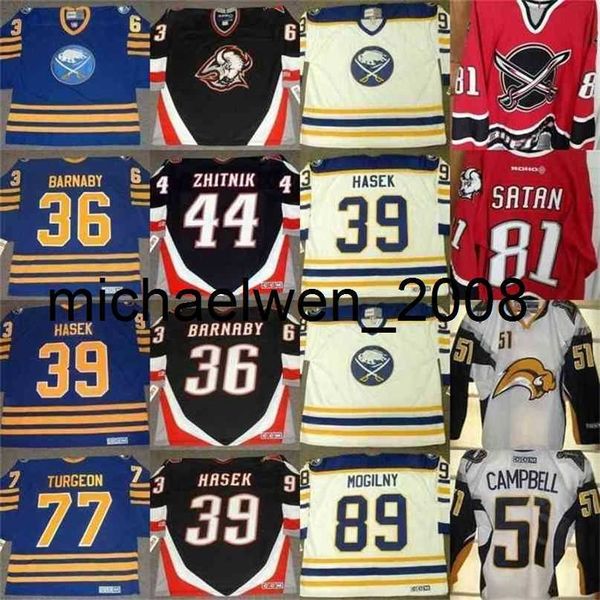 Weng Dominik Hasek Martin Biron Martin Biron Alexei Zhitnik Daniel Briere Pierre Turgeon Alex Mogilny Hockey Jerseys