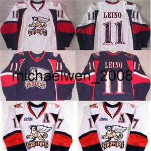 Weng Grand Rapids Griffins 17 Mark Cullen 11 Ville Leino Hommes Femmes Jeunes 100% Broderie personnalisée n'importe quel nom n'importe quel numéro Maillots de hockey