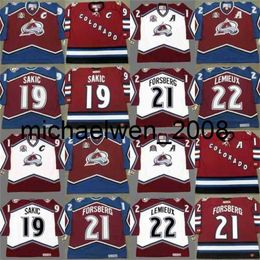 Weng JOE SAKIC PETER FORSBERG CLAUDE LEMIEUX MILAN HEJDUK SCOTT PARKER PATRICK ROY CHRIS DRURY Hockeytruien