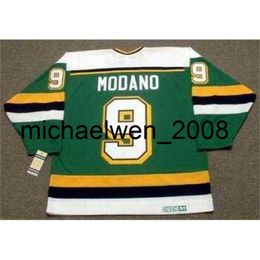 Weng Hommes Femmes Jeunes 2018 Coupe de gardien de but personnalisée MIKE MODANO North Stars 1991 Maillot de hockey vintage à l'extérieur de qualité supérieure N'importe quel nom n'importe quel numéro