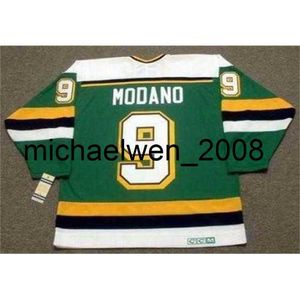 Weng Men Women Youth 2018 Custom Goalie Cut Mike Modano North Stars 1991 Vintage Away Hockey Jersey top-kwaliteit elke naam elk nummer