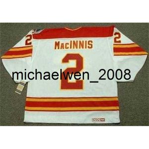 Weng hommes femmes jeunesse 2018 gardien de but personnalisé coupe AL MacINNIS 1989 CCM maillot de hockey à domicile Vintage tout cousu nom n'importe quel numéro