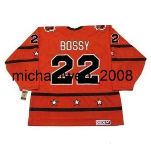 Weng Men Women Youth Bossy 1978 CCM Vintage Turn Back All Star Hockey Jersey tous cousus de la qualité supérieure n'importe quel nom n'importe quel numéro de gardien de but Cut