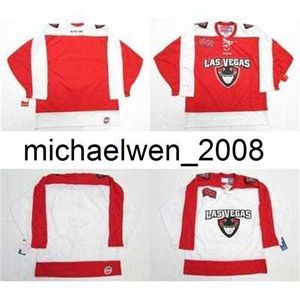 Weng heren dames kinderen echl las wranglers genaaid op maat gemaakte elke naam en nummer trui goedkope rode witte hockey jerseys goal cut cut cut