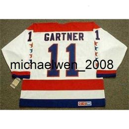 Weng MIKE GARTNER 1988 CCM Vintage Home Hockey Jersey Todo cosido Calidad superior Cualquier nombre Cualquier número Cualquier tamaño Corte de portero