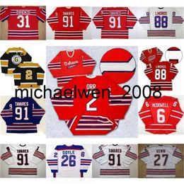 Maillot Weng Oshawa Generals 91 John Tavares 27 Kewin 2 Bobby Orr 31 Dirienzo 26 Shane Doyle 6 Jimmy McDowell 88 Eric Lindros Maillot de hockey