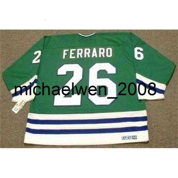 Weng RAY FERRARO 1989 CCM Maillot de hockey vintage Turn Back Tout cousu Qualité supérieure N'importe quel nom N'importe quel numéro N'importe quelle taille Coupe de gardien de but