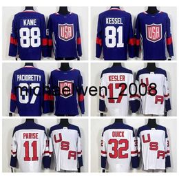 Weng World Cup 2017Team USA Hockey Jerseys US 11zach Parise 88Patrick Kane 81Phil Kessel 32Jonathan Quick 67Max Pacioretty 17yan Kesler