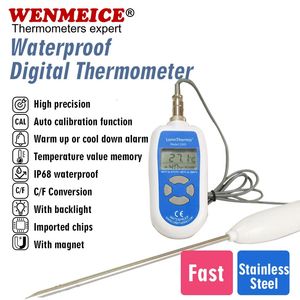 Wenmeice haute précision imperméable thermomètre industriel et de laboratoire Thermomètre à viande numérique Cuisine Cuisine BBQ Tools 240423