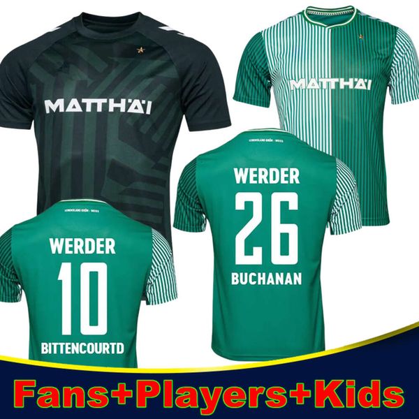 Werder Brême MAILLOT DE FOOTBALL 23/24 Marvin Ducksch Leonardo Bittencourt NOIR VERT 23 24 FRIEDL PIEPER CHEMISES DE FOOTBALL TOP THAILANDE QUALITÉ hommes