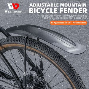 West Biking 29 inch MTB WIDEN MODGUARD SET UNIVERSELE verstelbare achterkant achter spatbord voor Moutain Bike Tive Installation240410