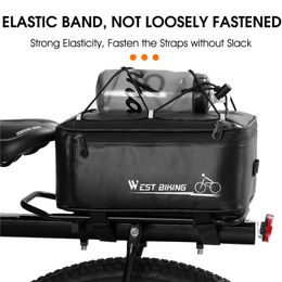 West Biking Bicycle Bag Waterdicht 4L MTB Elektrische fiets Reflecterende bagagedrager Cycling Travel Trunk Bag Seat Saddle Pannier