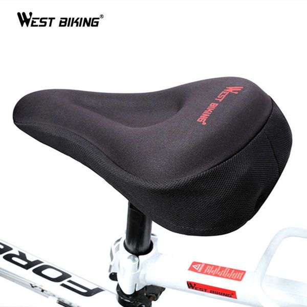 WEST BIKING bicicleta ciclismo 3D Sile Spandex Nylon Gel funda de asiento ventilar cojín suave para sillines de bicicleta MTB 0130