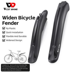 West Biking Bicycle Mudguard Set 26 27529 inch MTB Cycling Fender Ebike Verstelbare Mountain Bike Widden Lengen Protector240410