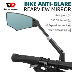 Bicycle de vélo à vélo ouest rétroviseur Rotation Rotation Rotation Anti-Glare Groard View View Miroirs Accessoires de vélo de scooter