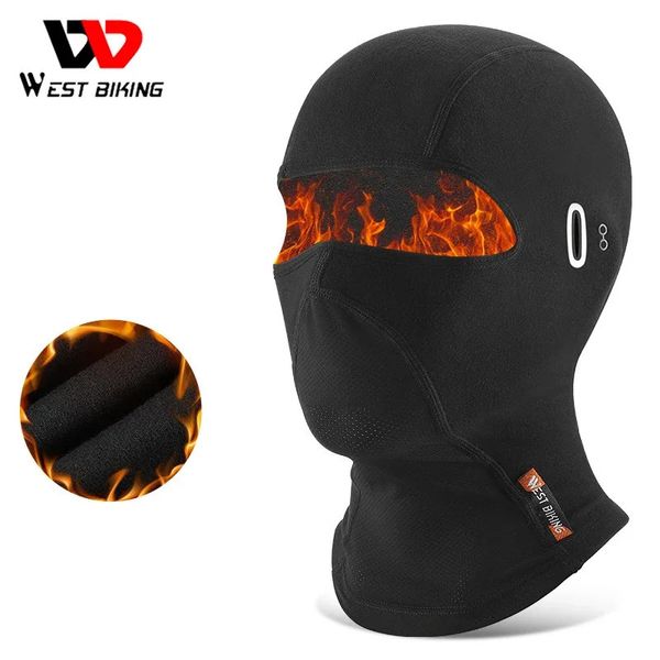 WEST BIKING Pasamontañas de lana transpirable para ciclismo Gorras de motocicleta Mascarilla facial completa Correr Senderismo Sombrero Equipo deportivo térmico de invierno 240124