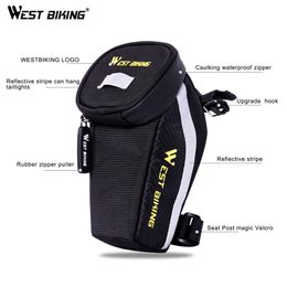 West Biking Cycling Seat Post Bag MTB Road Bike Saddle Achter achter Pannier Upgrade Outdoor Licht waterdichte waterdichte fietsstaartzakpakket