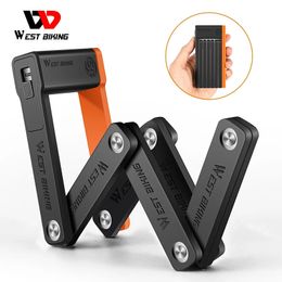 West Biking Foldable Bicycle Lock Mtb Road Security Antitheft Cycling Scooter ACCESSOIRES DE LA CHAPE DE BIEE ELECTRICALES 240418