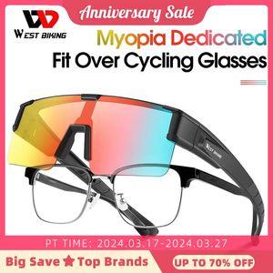 WEST BIKING Lunettes de cyclisme pochromiques adaptées aux lunettes de soleil myopes UV 400 Lunettes de vélo de pêche polarisées Lunettes esthétiques cool 240319