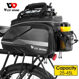 West Biking Quality Eva Hard Shell Bike Bag Waterdicht MTB Road Bicycle Trunk Seat Bag Grote capaciteit Travel Cycling Pannates