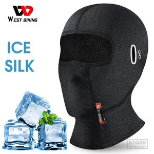 West Biking Summer Cool Cycling Cap Ademboere mannen Vrouwen Vissen Hiking Bicycle Hat MTB Bike Headwar Antiuv Ice Silk Balaclava 240416