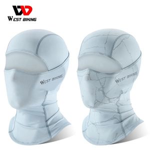 Masque de balaclava à vélo de vélo de West Blancs UPF50 Protection UV Modèle de développement Full Face Mtb Bike Caps Refroidissement Sport Gear 240416