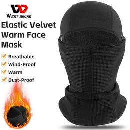 West Biking Winter Cycling Ski Balaclava Masque respirant Protection Full Face Protection Double couche épaississement Thermal Sport Gear 231220