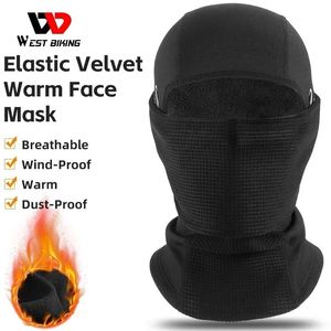 West Biking Winter Cycling Ski Balaclava Masque respirant Protection Full Face Double couche épaississement Thermal Sport Gear 240102