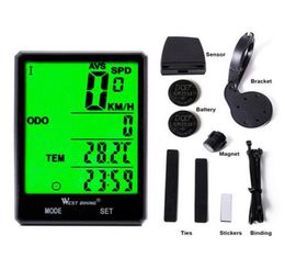 WEST BIKING GPS sans fil ordinateur de vélo grand LED Sn compteur de vitesse compteur kilométrique chronomètre montre étanche taux numérique vtt accessoires de vélo9760460