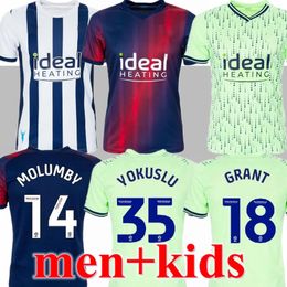 West Bromwich Albion 23 24 maillots de football à domicile SUBVENTION 18 SWIFT 19 WALLACE 17 YOKUSLU 35 MOLUMBY 14 THOMAS-ASA. 2023 jersey maillots de football top homme