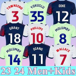 West Bromwich Albion 23 24 maillots de football à domicile GRANT 18 SWIFT 19 WALLACE 7 MOLUMBY 8 2023 2024 maillots de football maillot homme kit enfants