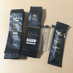 West Cure 3PCS 1PCS CURED JOINTS BAG +PLASTIC TUBES Packaging moonrock Preroll Pre-rolled tube packing empty pack tube