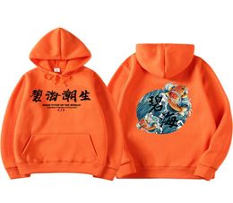 West -Japanse streetwear Chinese karakters Men Hoodies sweatshirts mode herfst hiphop zwarte hoodie erkek sweatshirt9176490