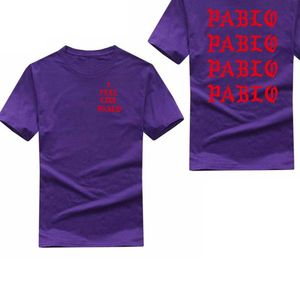 West Pablo T -shirt mannen Ik voel me als Pablo afdrukken met korte mouwen anti seizoen 3 t -shirt hiphop club sociale rapper tee tops1715646