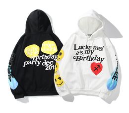 West "Lucky me it It es mi cumpleaños" sudaderas con capucha 3d cartas impresas mujeres de gran tamaño Harajuku Stranger Things Hoodies1018435