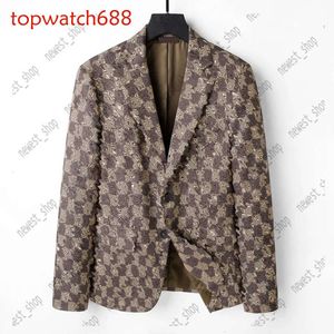 Westerse kleding Heren Blazers Designer Autumn Outwar Coat Slim Fit Grid Striped Plaid Geometry Patchwork Coats Mannelijke kledingpak