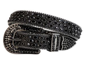 Western Cowboy Bling Ovski Crystal Rhinestones Belt Burded Lederen Belt verwijderbare gesp voor vrouwen en Men6947643