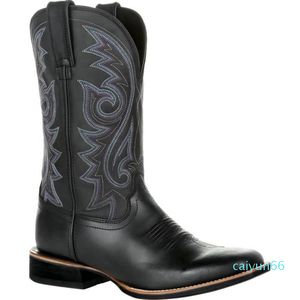 Western Cowboy Laarzen Motorrijden Borduren Outdoor Antislip Pu Naaien Diep